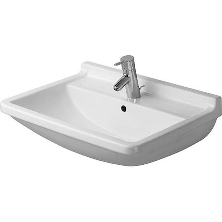 Washbasin 25 Starck 3 W/Overflow With 3 Faucet Holes White